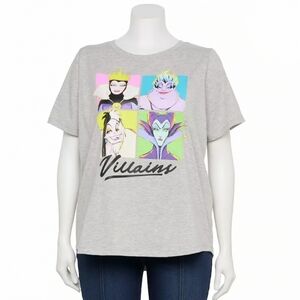 Disney Villains Colorful T-Shirt Light Grey